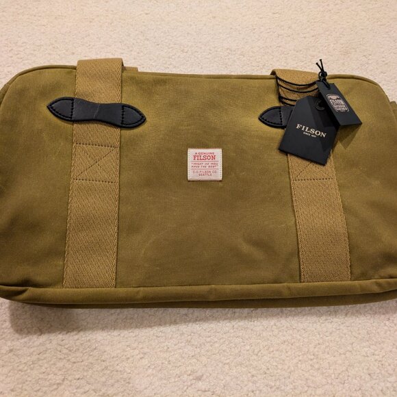 Filson Small Tin Cloth Duffle Bag in Dark Tan - Picture 11 of 11